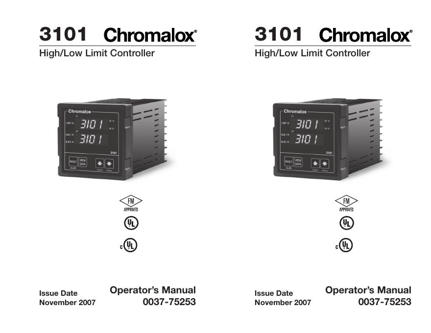 3101 Chromalox High/Low Limit Controller 说明书
