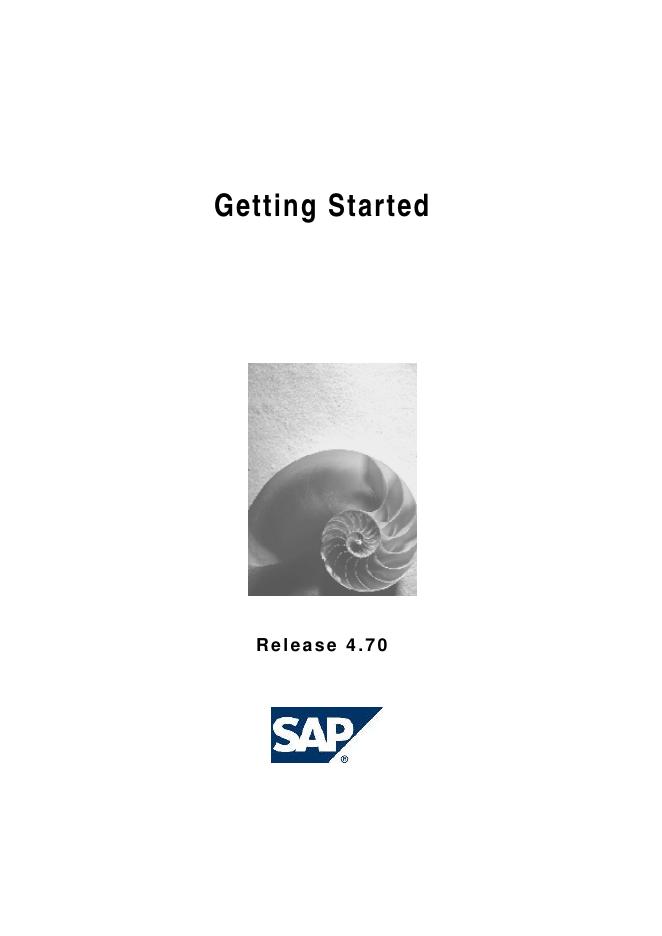 sap getting started release 4.70 说明书