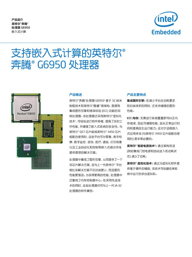 奔腾G6950处理器 说明书