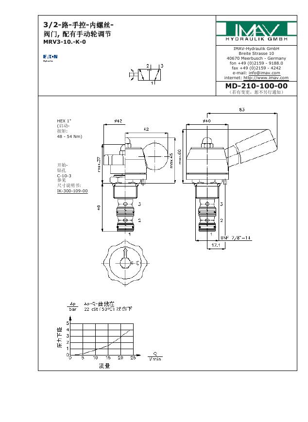 IMAV MRV3-10.-K-O 说明书