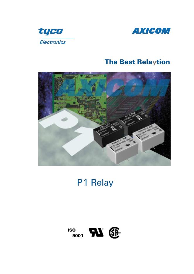 tyco AXICOM The Best Relaytion P1 Relay 说明书
