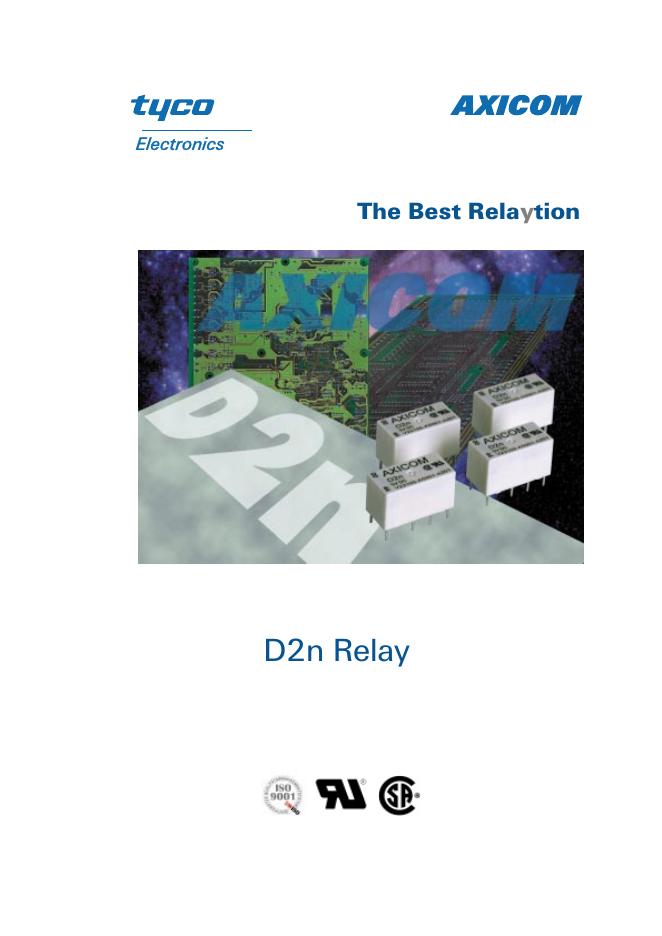 tyco AXICOM The Best Relaytion D2n Relay 说明书