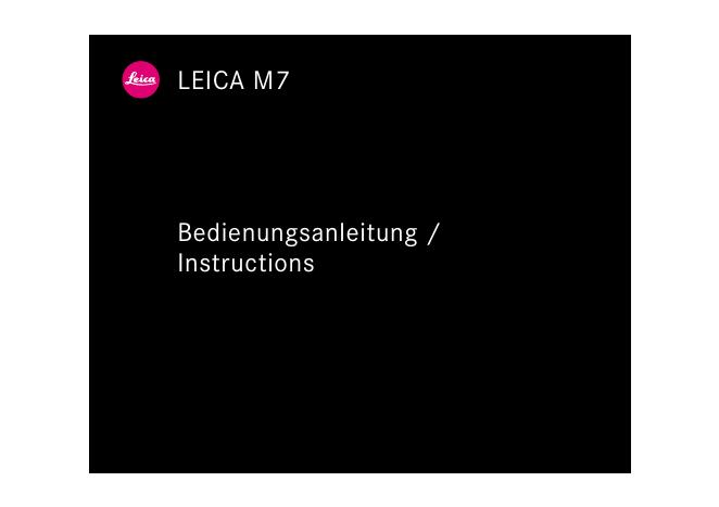 LEICA M7 说明书