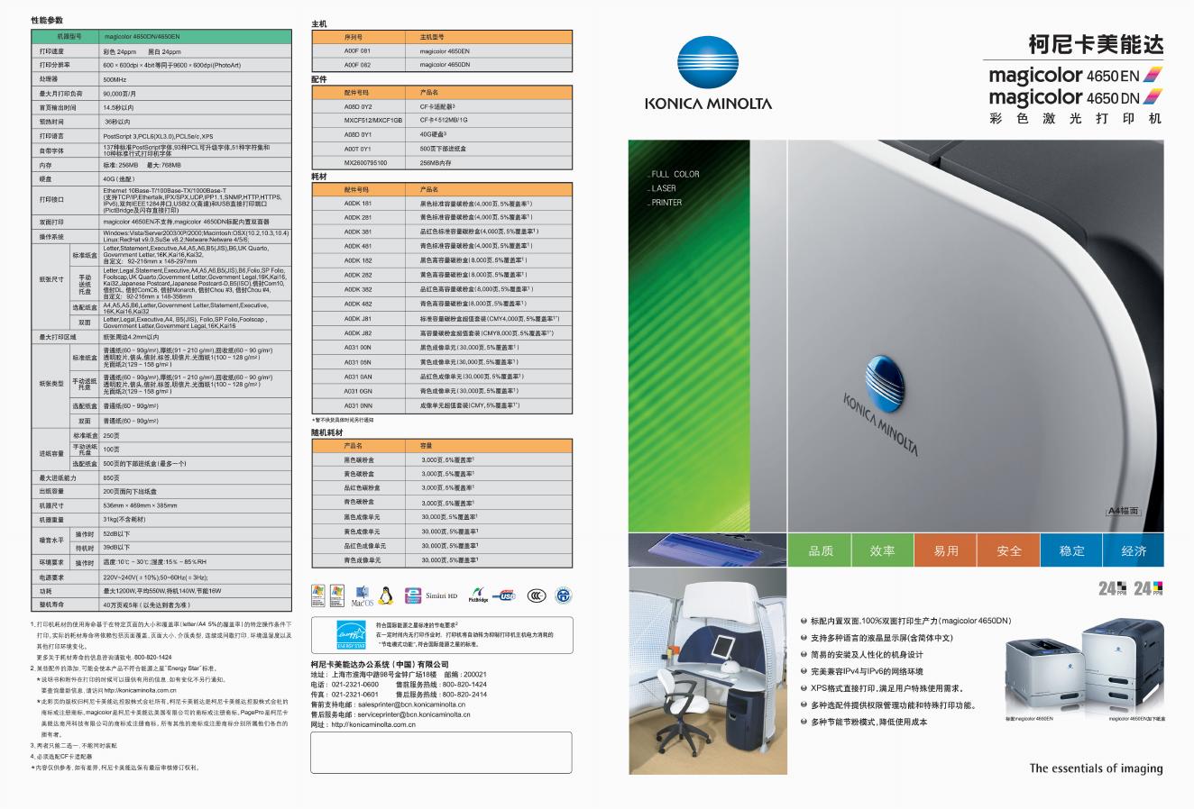 KONICA MINOLTA magicolor 4650EN/4650DN 说明书