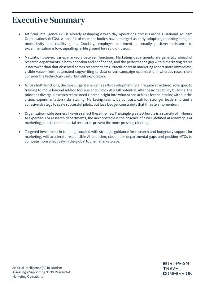 欧洲旅游委员会：2025年旅游业人工智能应用报告：评估并支持NTO的研究与营销运营工作（英文版）_第6页
