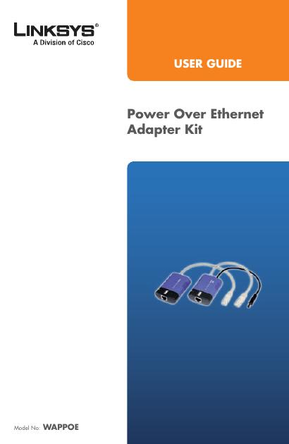 LINKSYS WAPPOE Power Over Ethernet Adapter Kit 说明书