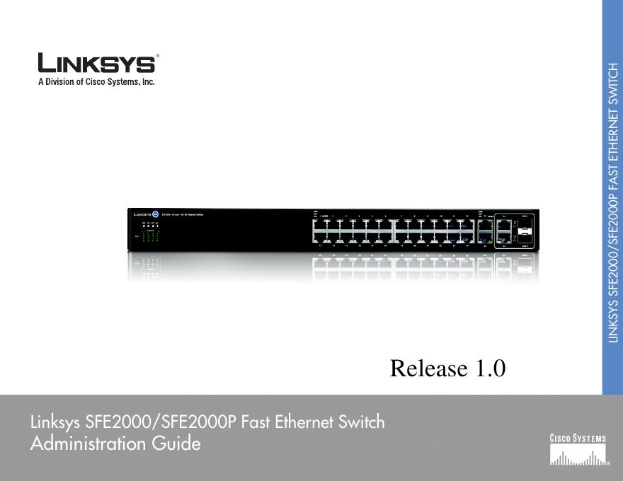 LINKSYS SFE2000/SFE2000P Fast Ethernet Switch 说明书(1)(1)