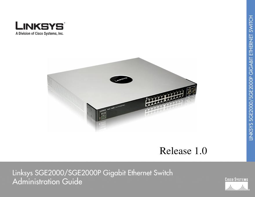 LINKSYS SGE2000/SGE2000P Gigabit Ethernet Switch 说明书