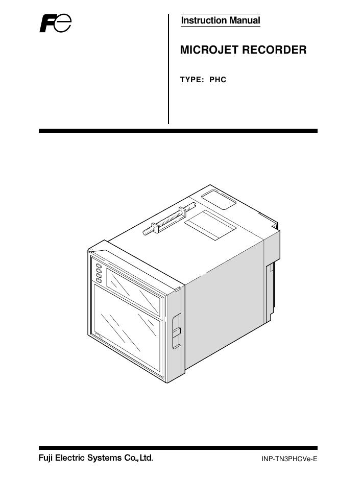富士电机 PHC MICROJET RECORDER 使用说明书