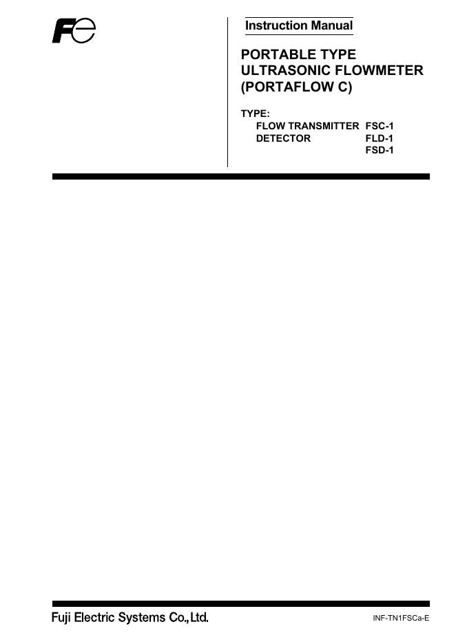 富士电机 FSC-1/FLD-1/FSD-1 使用说明书