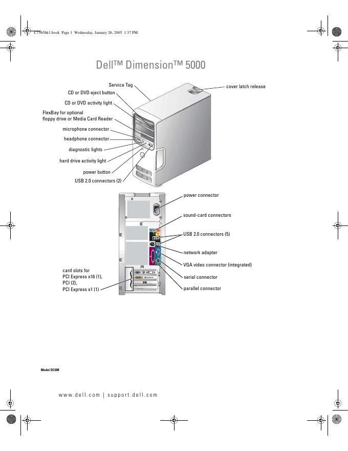 Dell Dimension 5000 说明书