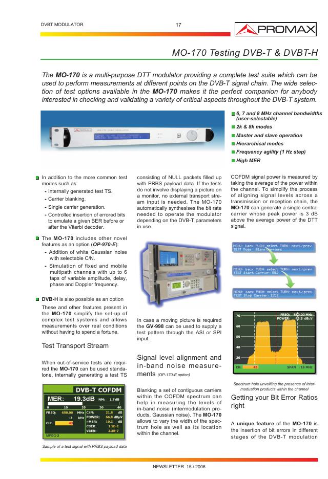 PROMAX MO-170 说明书