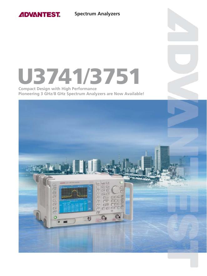 ADVANTEST U3741/3751 说明书