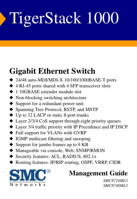 SMC TigerStack 1000 说明书