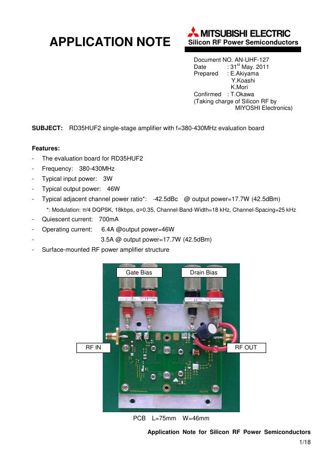 MITSUBISHI ELECTRIC AN-UHF-127 说明书