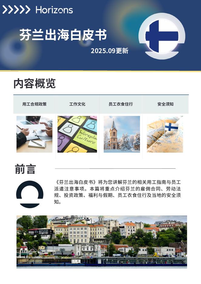 Horizons：2025年芬兰出海白皮书海报