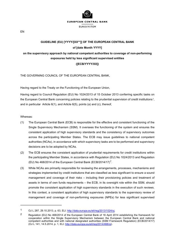 欧洲央行：2025年国家主管当局对不太重要的受监管实体持有的不良风险敞口的监管方法报告（英文版）海报