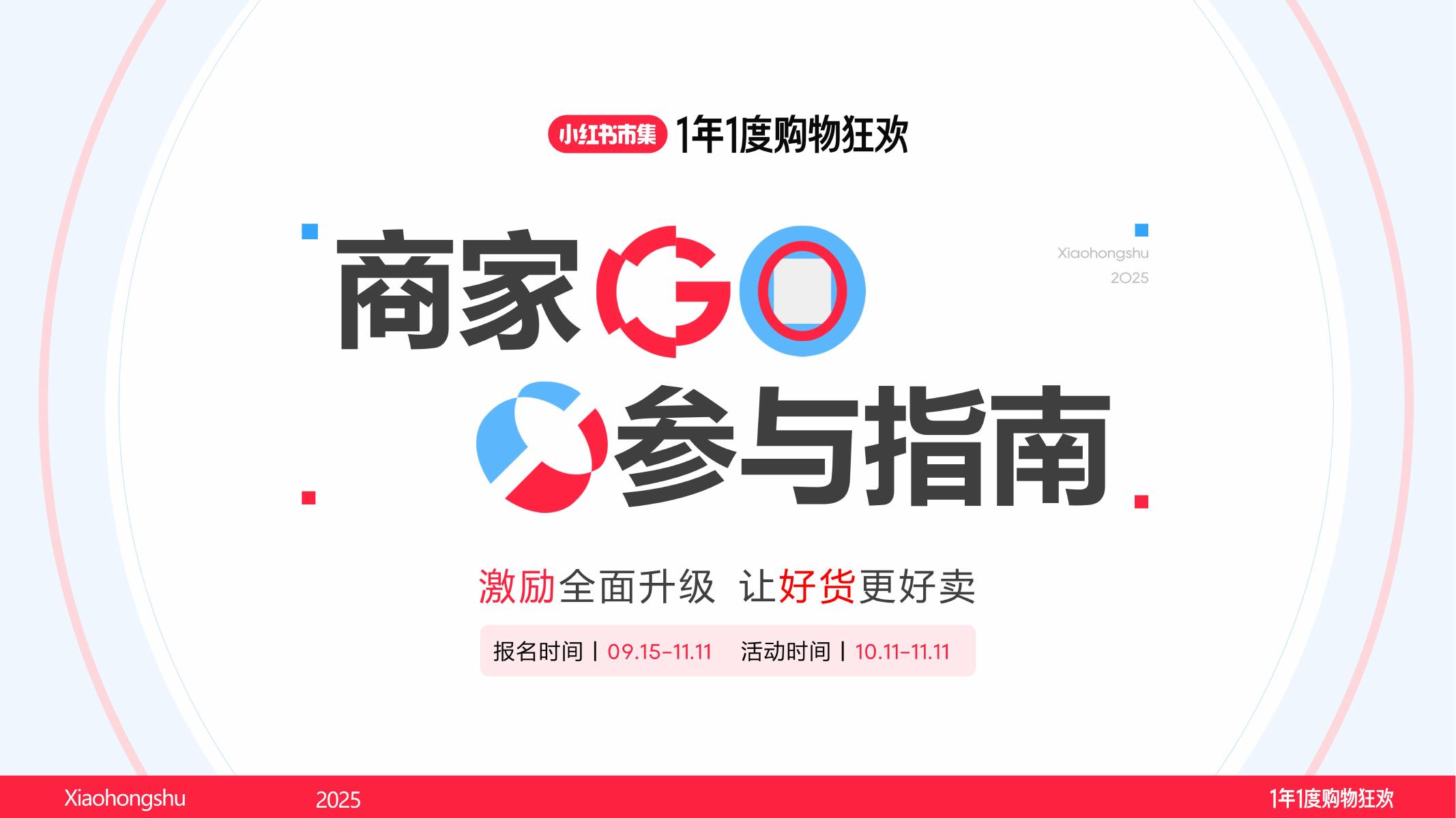 小红书：1年1度购物狂欢-商家参与指南海报
