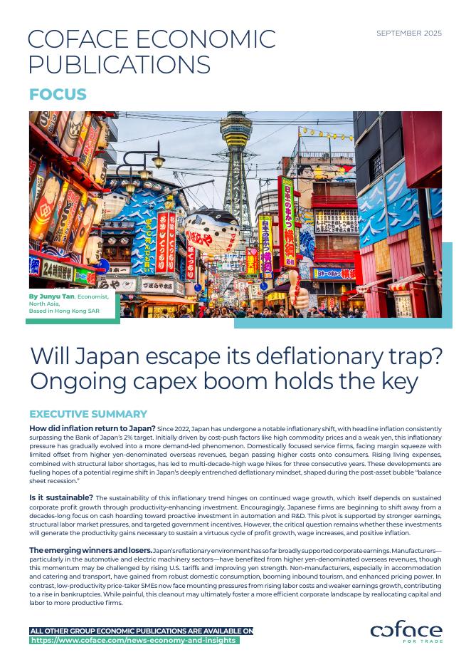 Coface科法斯：2025年日本能摆脱通缩陷阱吗？持续的资本支出繁荣是关键报告（英文版）海报