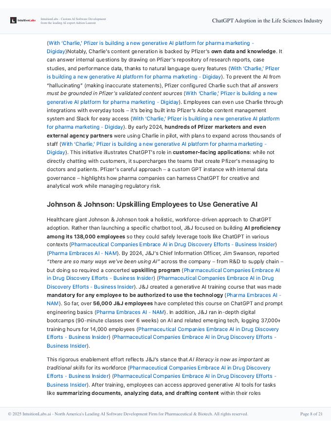 IntuitionLabs：2025年生命科学行业中ChatGPT的应用研究报告（英文版）_第8页