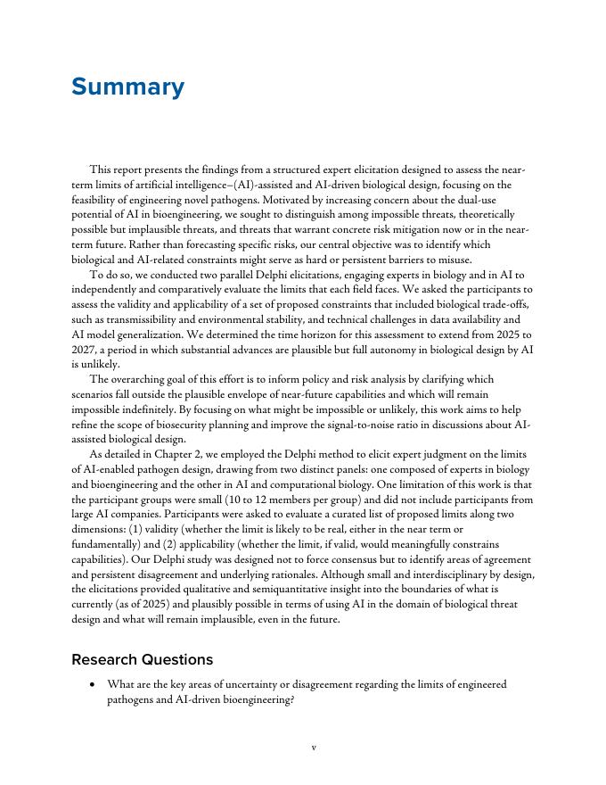 Rand兰德：2025年理解人工智能病原体设计的理论局限性-德尔菲研究的见解报告（英文版）_第5页