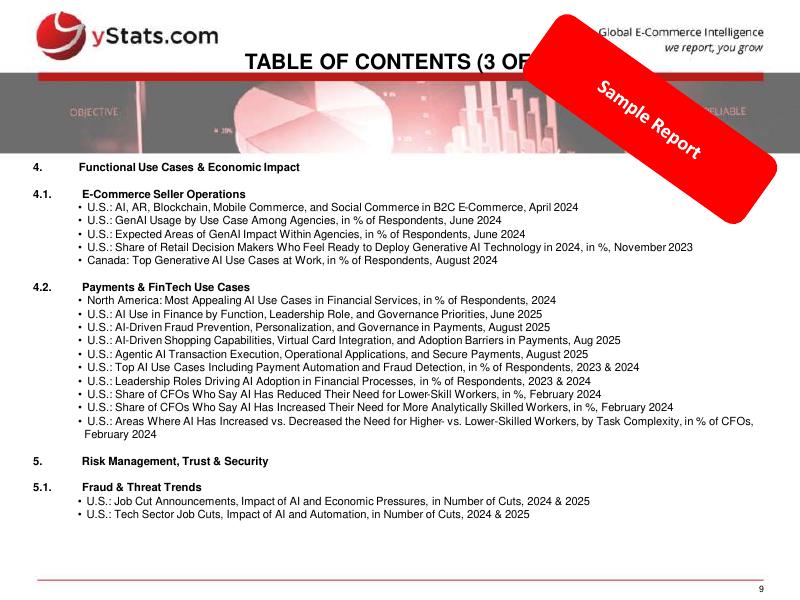 yStats：北美支付和电子商务中的人工智能：2025年的扩展、投资回报和监管准备样本报告（英文版）_第9页