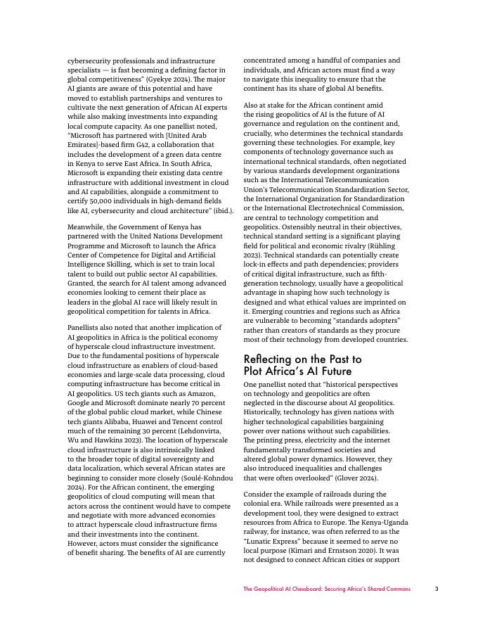 加拿大国际治理创新中心CIGI：2025年地缘政治人工智能棋盘：保障非洲共享资源会议报告（英文版）_第9页