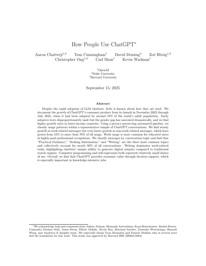 人们如何使用ChatGPT（英文版）