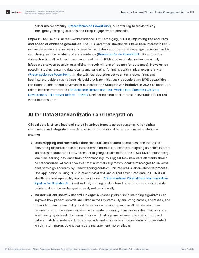 IntuitionLabs：2025年人工智能（AI）对美国临床数据管理的影响研究报告（英文版）_第7页