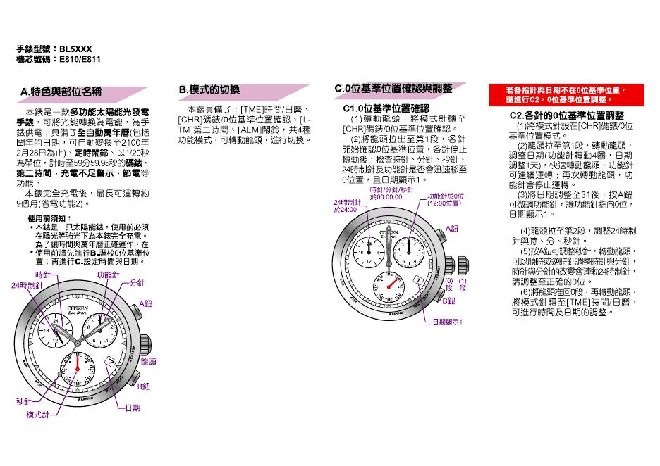 BL5XXX 手表 说明书海报