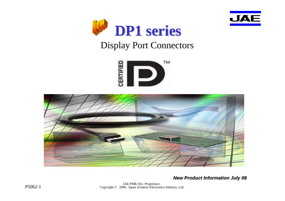 JAE DP1 Series 说明书