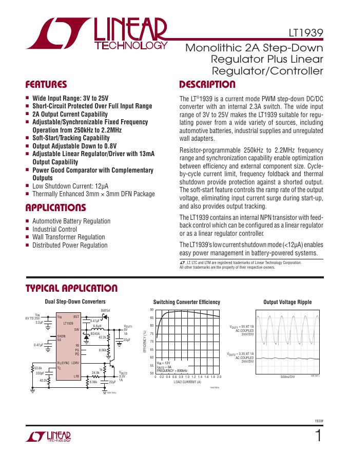 LINEAR TECHNOLOGY-LT1939 说明书MICREL MICRF405 说明书VISHAY TEKT5400S 说明书 SILICON LABORATORIES C8051F2xx 说明书LINEAR TECHNOLOGY LT3013 说明书MICROCHIP MCP1602 说明书NATIONAL LMC6035/LMC6036 说明书VISHAY ILD205T/206T/207T/211T/213T/217T 说明书LINEAR TECHNOLOGY LT1761 S