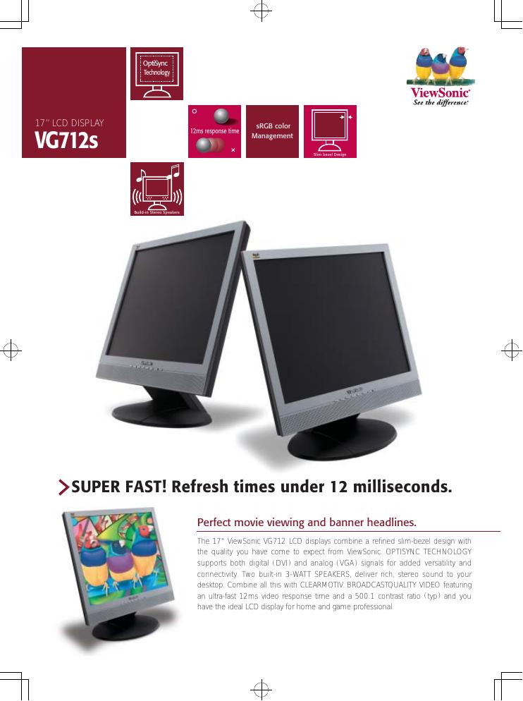优派 VG712S 说明书
