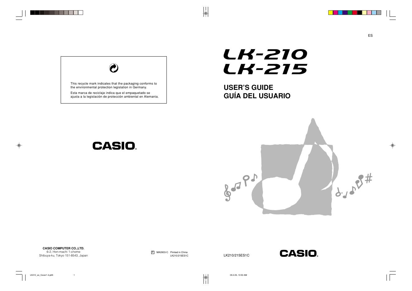 CASIO LK-210/LK-215 说明书(1)