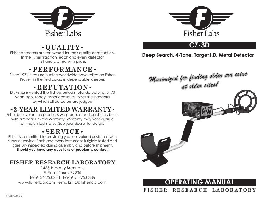 Fisher CZ-3D 说明书