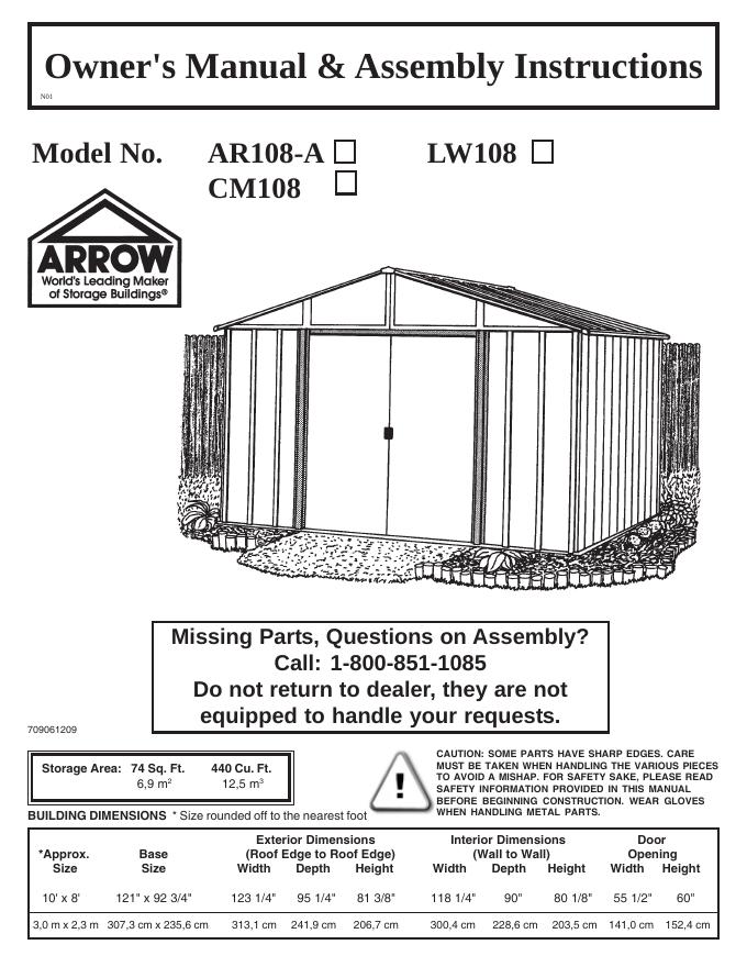 <em>AR</em>108-A LW108 CM108 户外仓库说明书