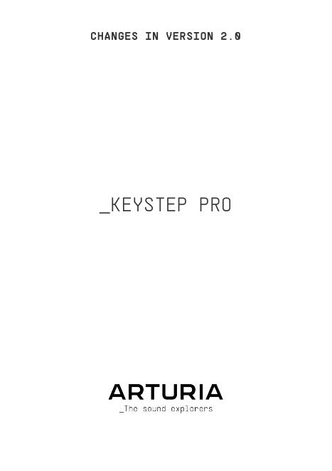 keystep pro 2.0版本的更改说明