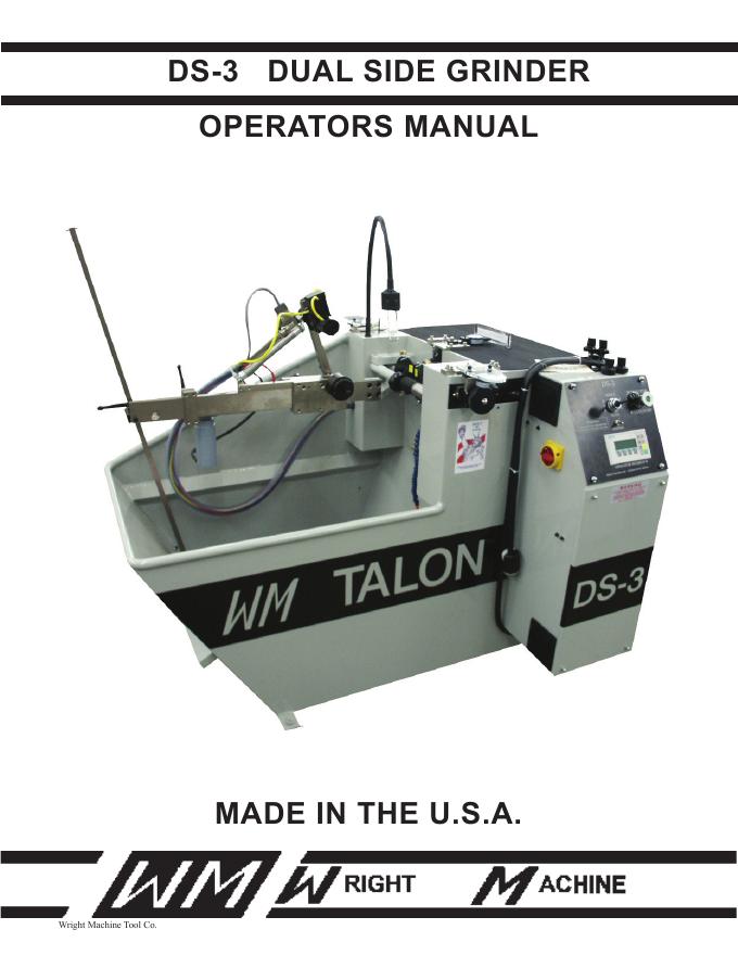TALON DS-3 DUAL SIDE SHARPENER 使用说明书