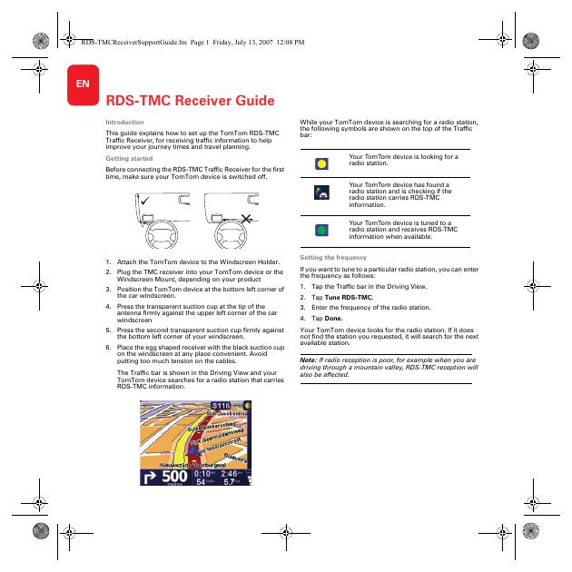 RDS-TMC接收器使用说明