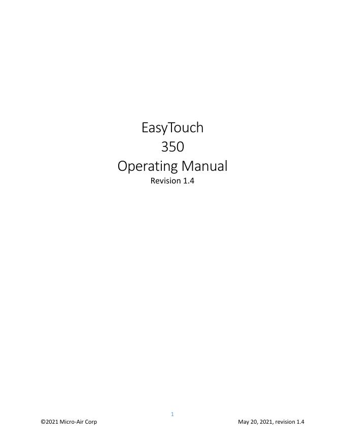 EasyTouch 350恒温器安装说明书