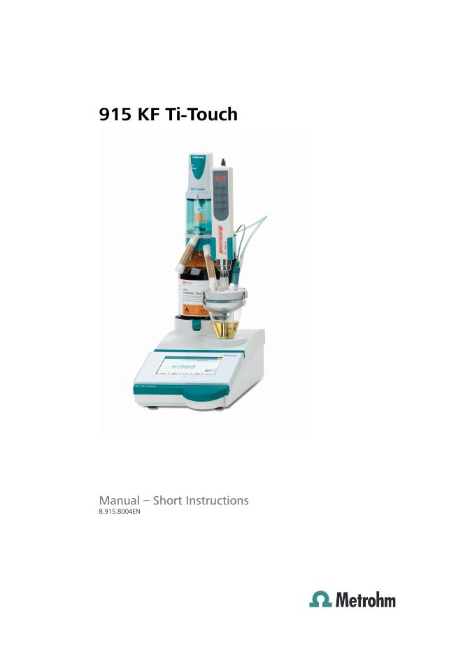 915 KF Ti‑Touch 手册–简短说明