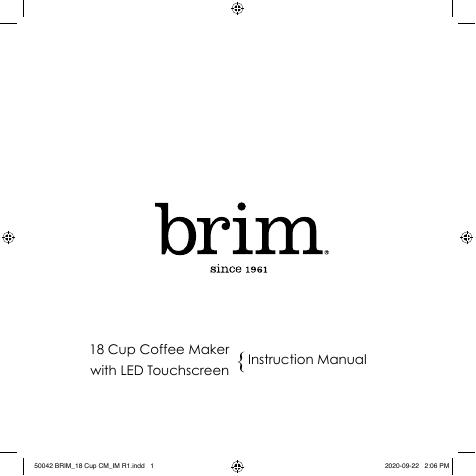 BRIM 18 Cup咖啡机使用说明书