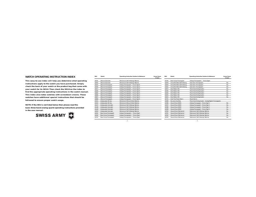 手表使用说明书