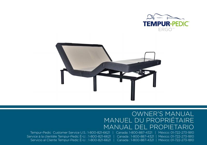 Tempur-Pedic Ergo TM床垫使用说明书