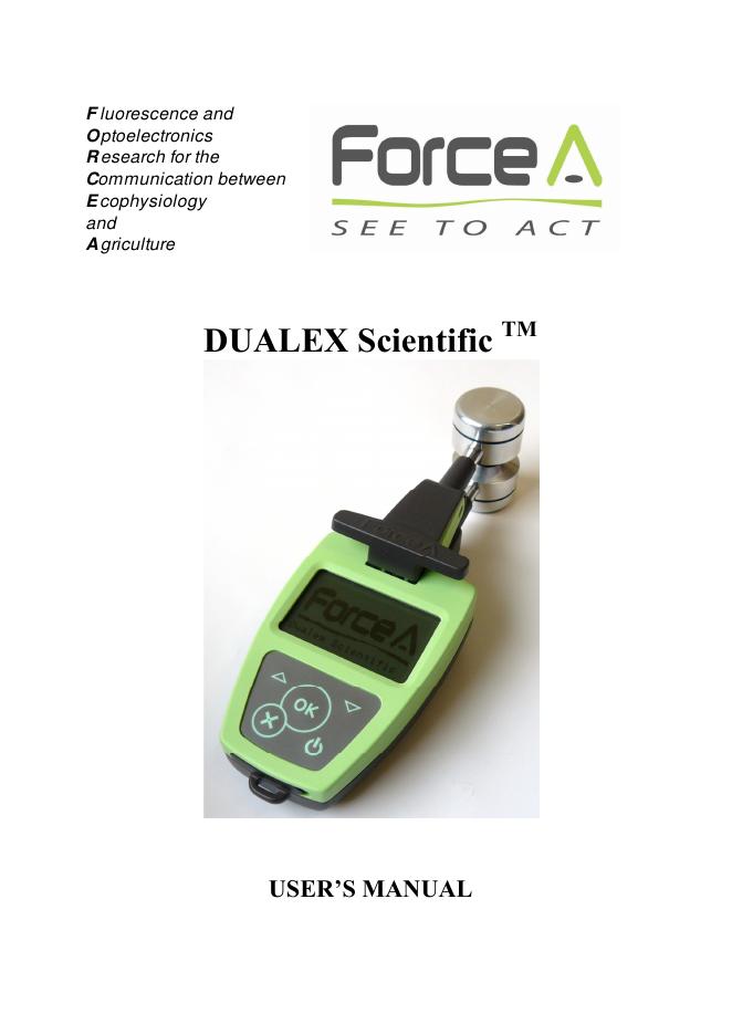 FORCE-A手持叶绿素荧光仪使用说明书