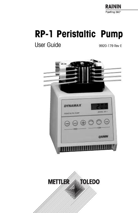 Rainin RP-1 蠕动泵使用说明