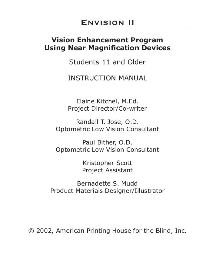 Envision II 近距离放大设备使用说明书