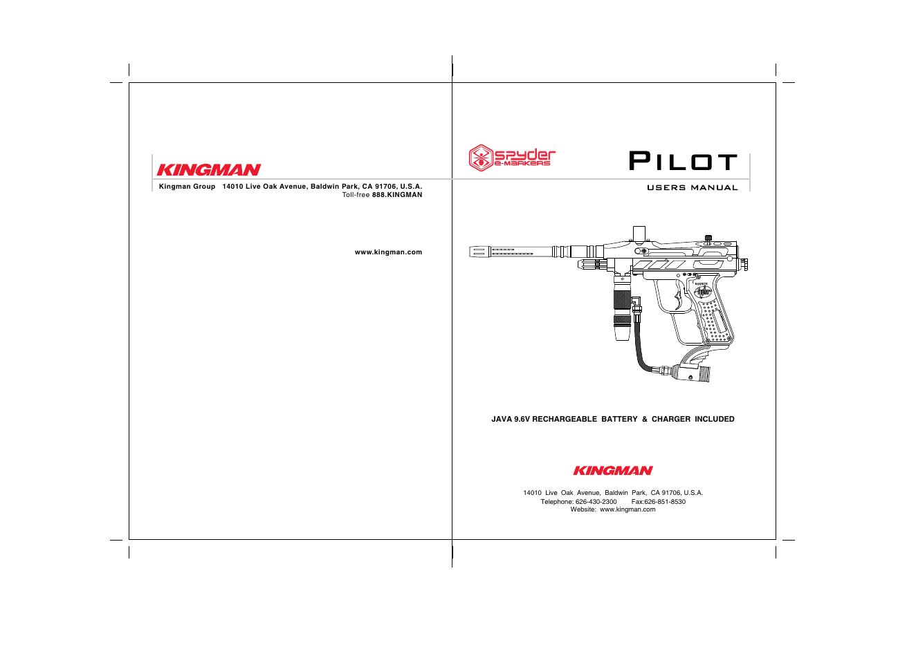 JAVA 9.6V RECHARGEABLE BATTERY & CHARGER INCLUDED说明书
