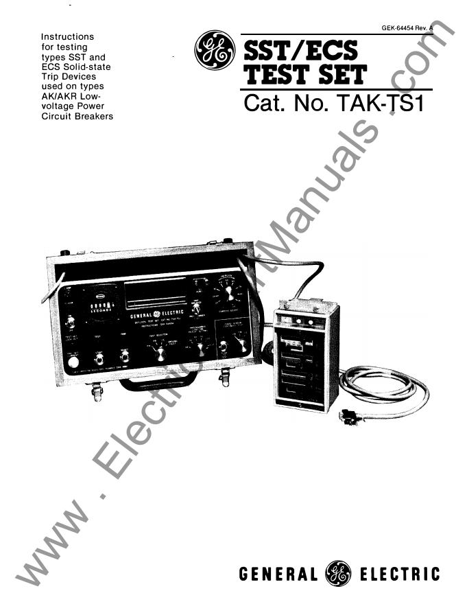 SST/ECS固态跳闸装置测试仪说明书