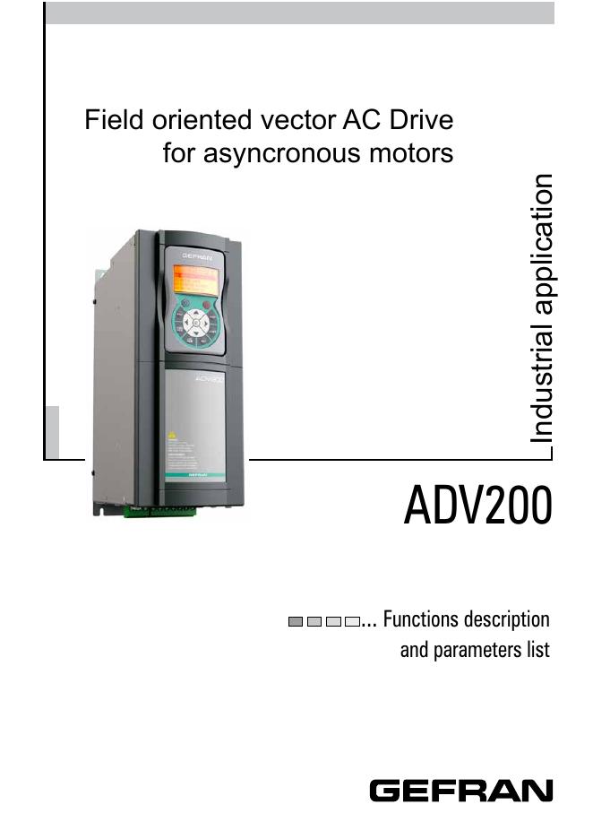 ADV200直流变频器功能及参数说明书